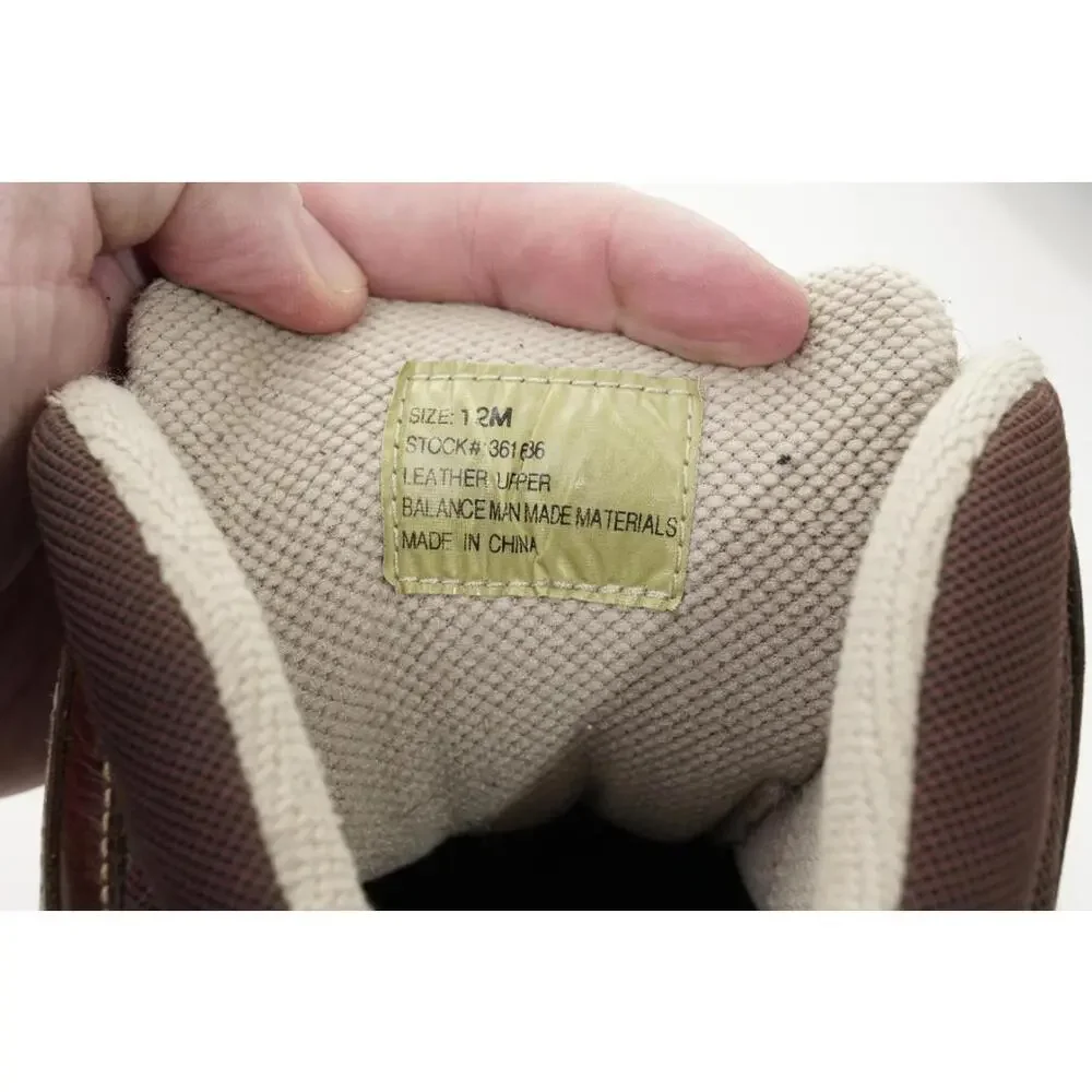 Vintage Y2K GBX Brown Leather Boots Mens Sz 12M Shoes